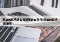 新加坡区块链公司需要什么条件[新加坡区块链牌照]